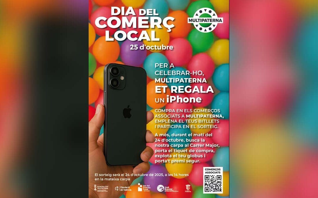 Multipaterna celebra el Día del Comercio Local sorteando un iPhone
