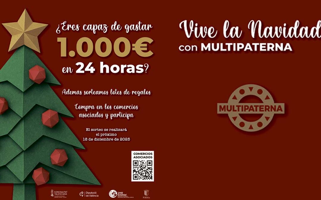 Multipaterna sortea un gran premio de 1.000 € por comprar en Navidad en el comercio local